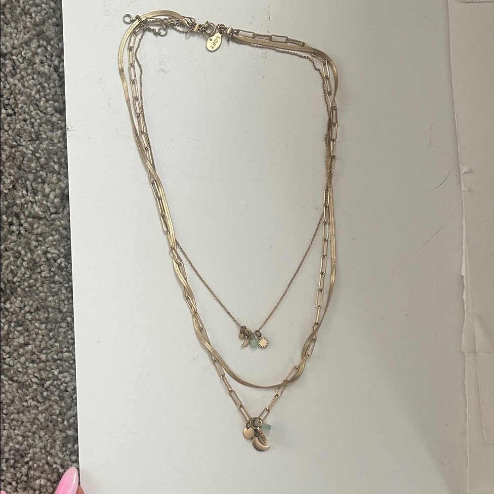 LOFT Gold Multi-Layer Necklace